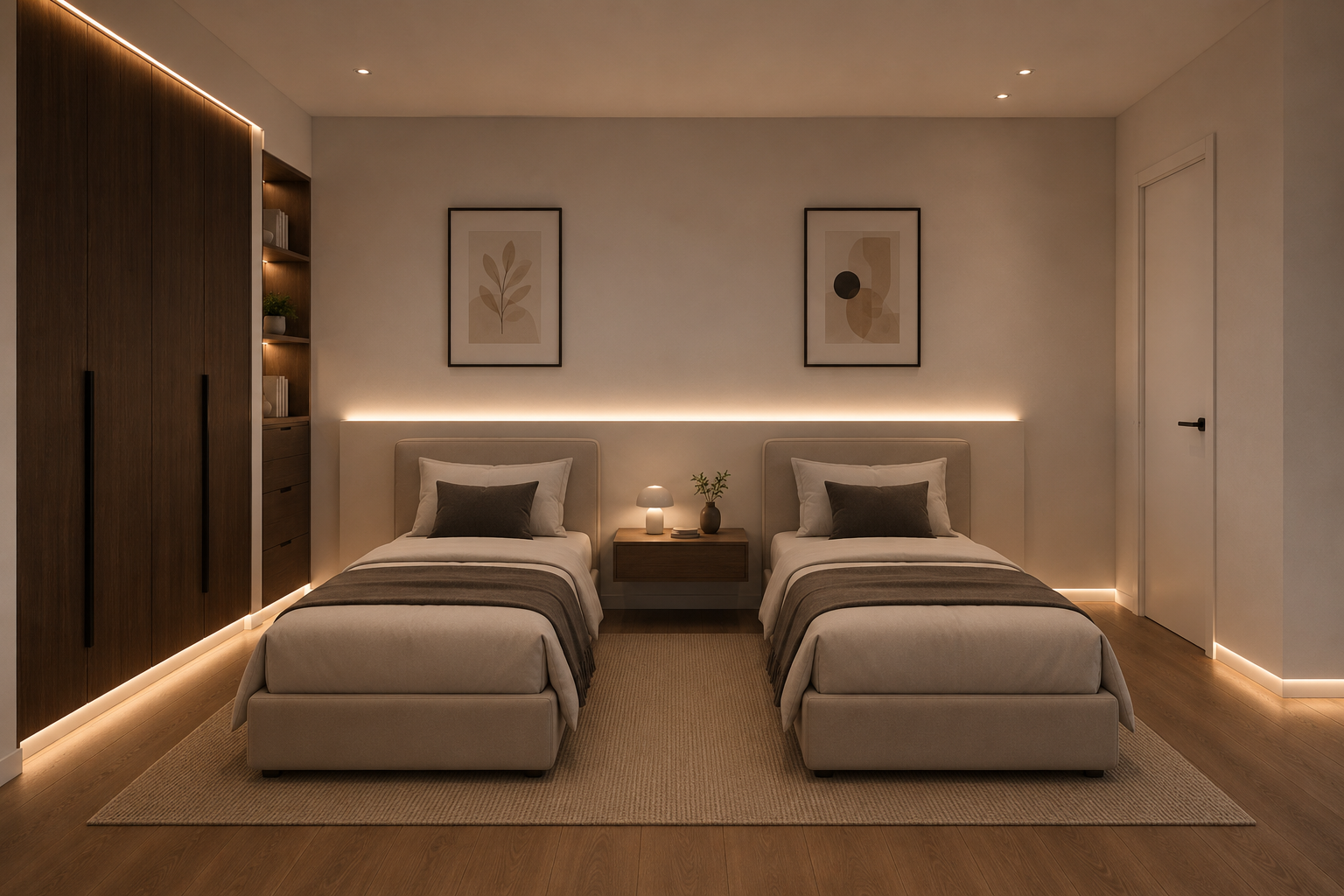 Minimalist Twin Bedroom